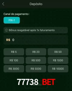 deposits 77738 BET